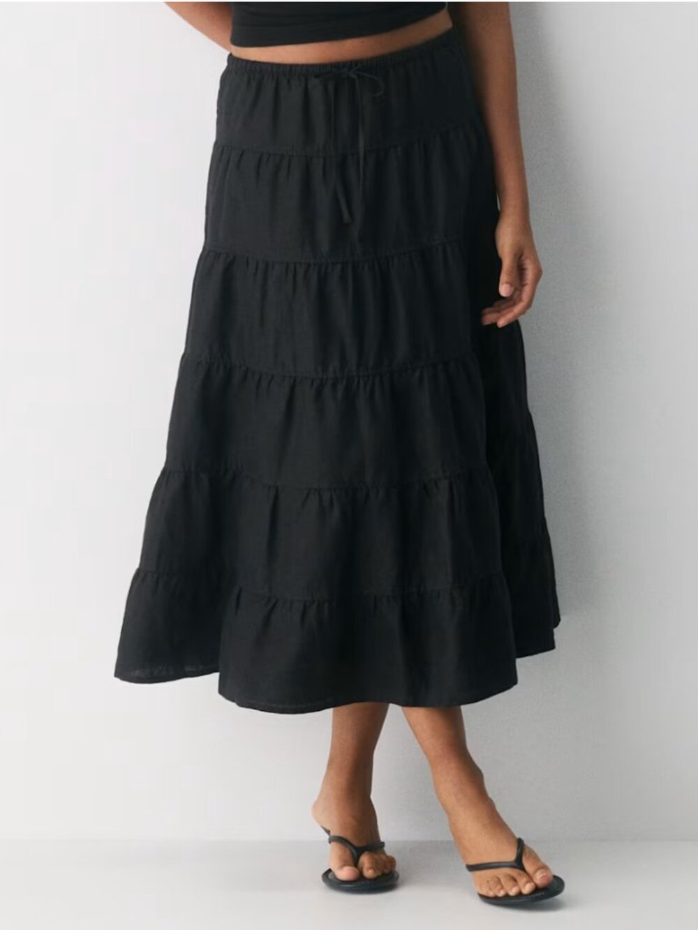 Tiered Maxi Skirt (Aritzia Bouquet Linen Skirt)